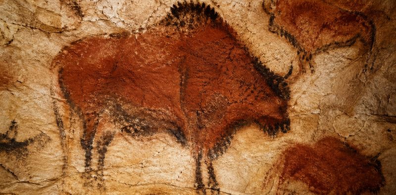 Umber in cave paintings